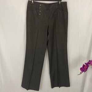 Larry Levine Stretch Gray Straight Leg Pants Size 16